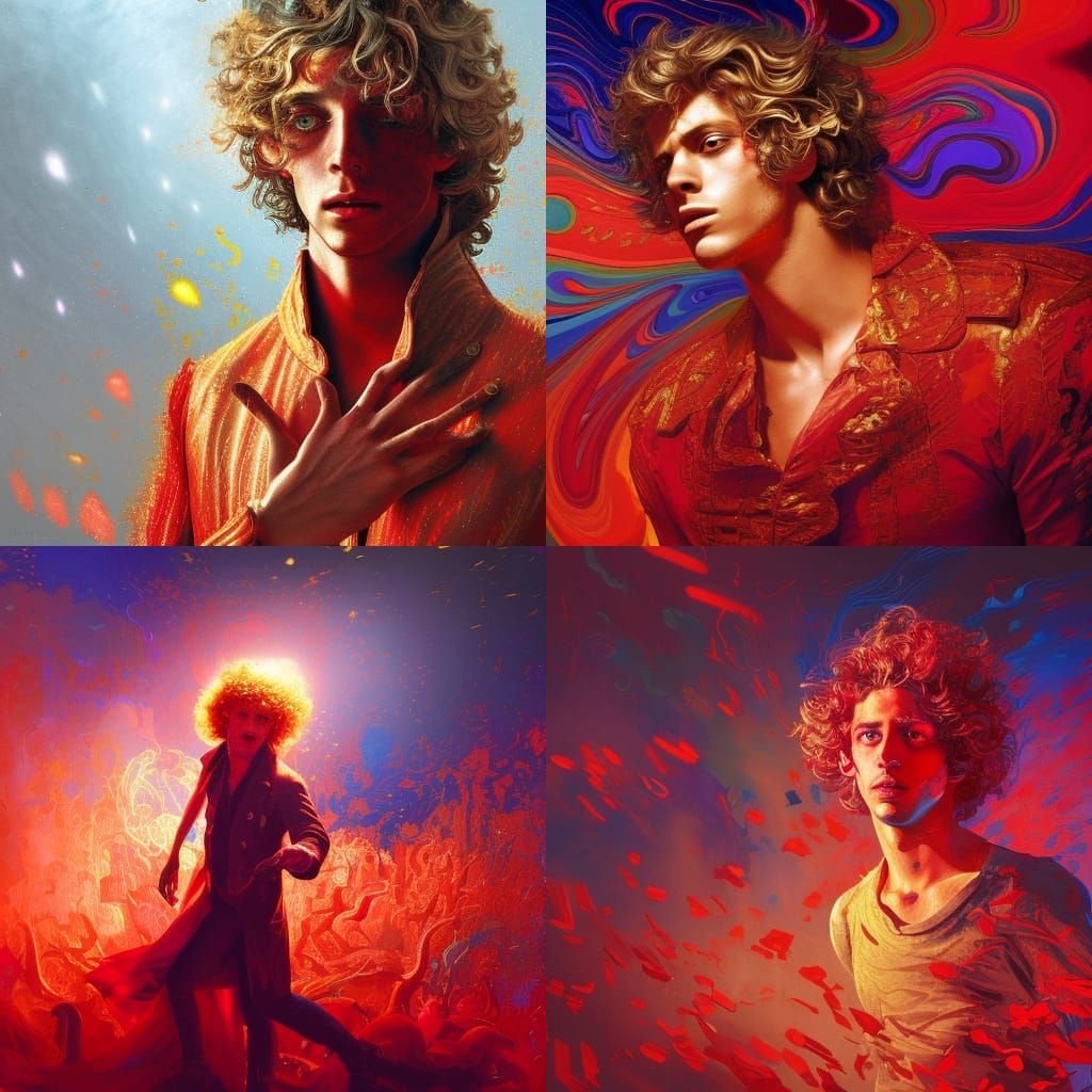 Psychedelic Art !!Enjolras from Les Misérables!! trippy, col...