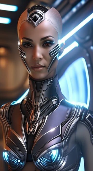 Female Cyborg - AI Generated Artwork - NightCafe Creator