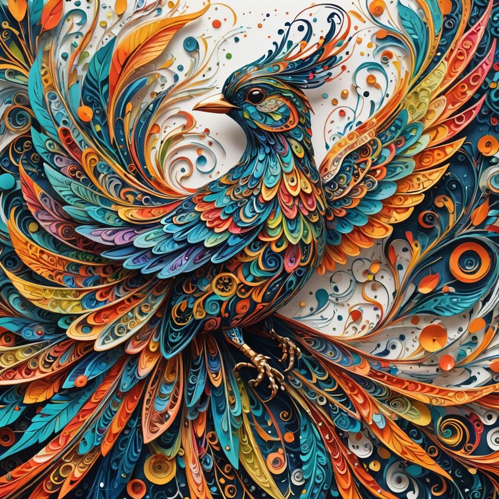 Bird doodle come to life  by @Dr T