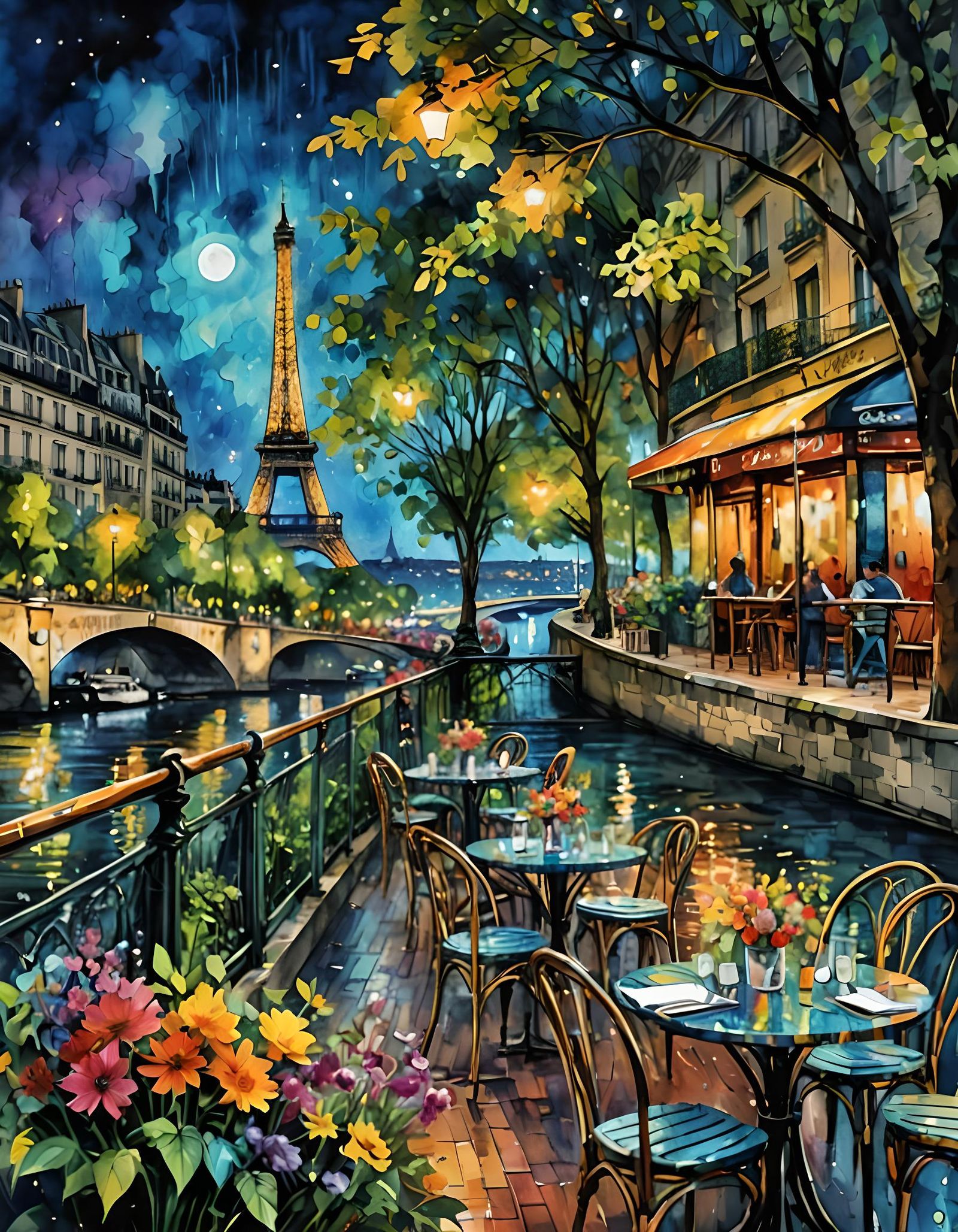 Cafe Paris by Night   by @Barmaley