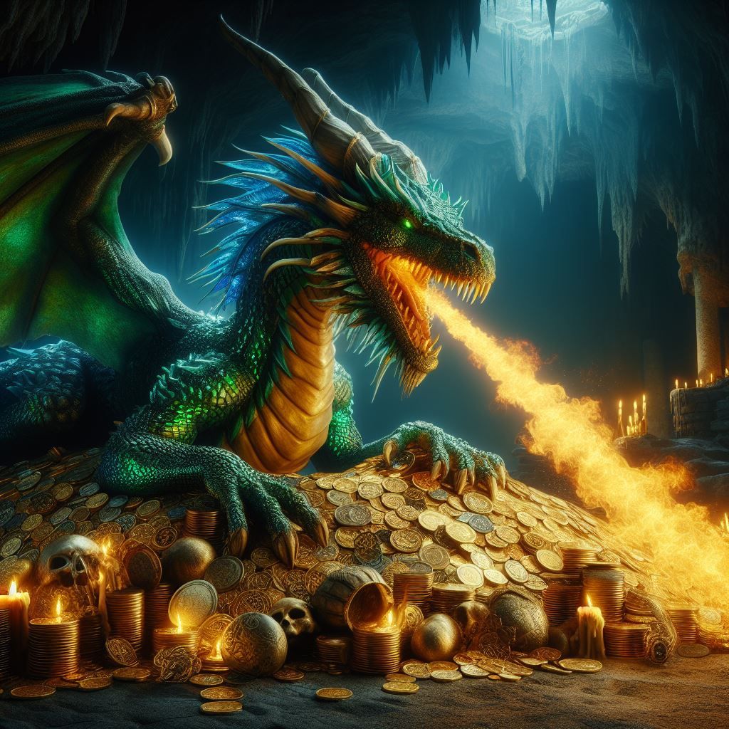 Dragon and his gold