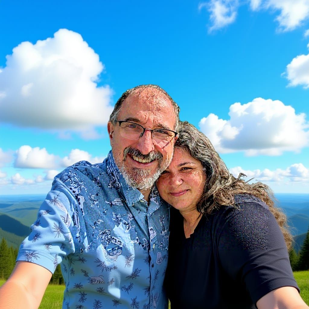 Add blue sky background with clouds