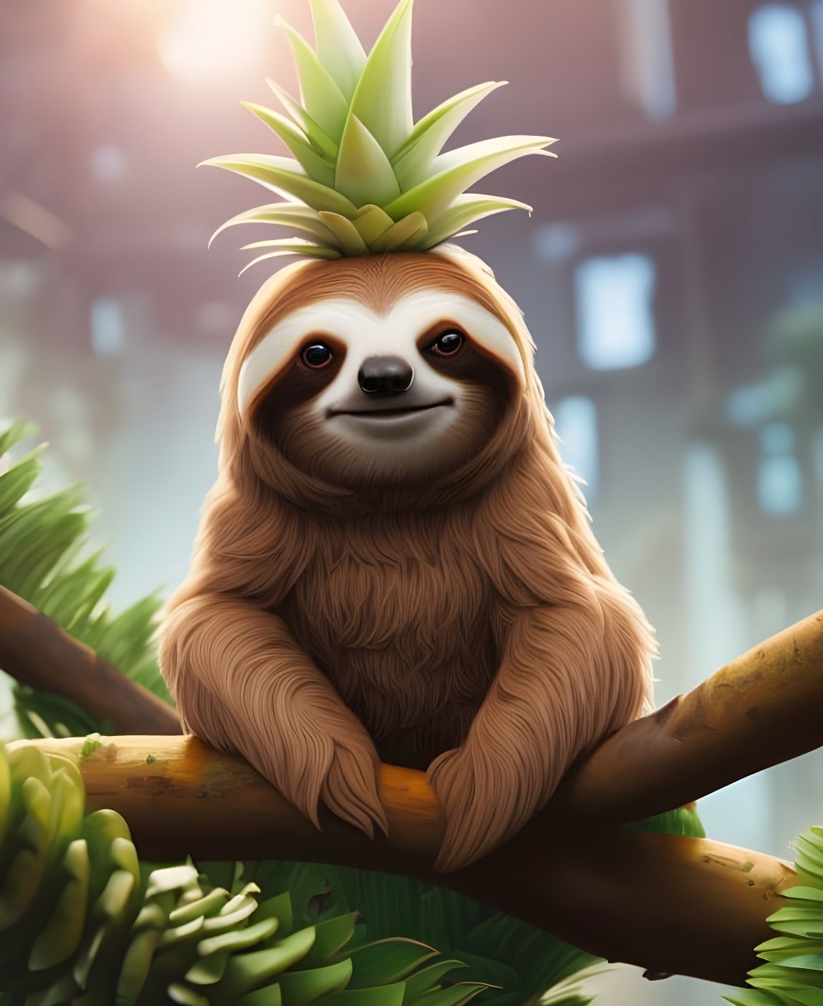 Panamanian Pineapple Sloth  by @Lucas
