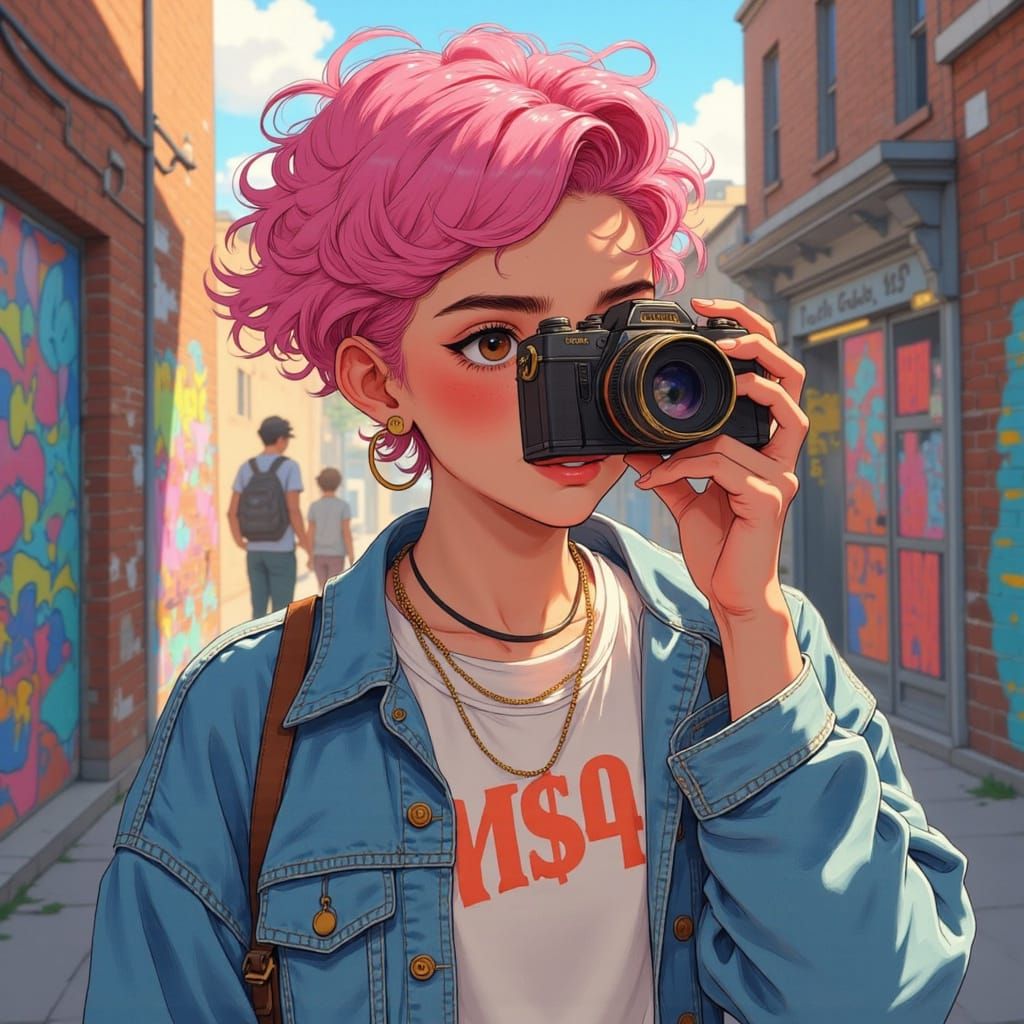 Queer Woman Captures City Life in Digital Painting