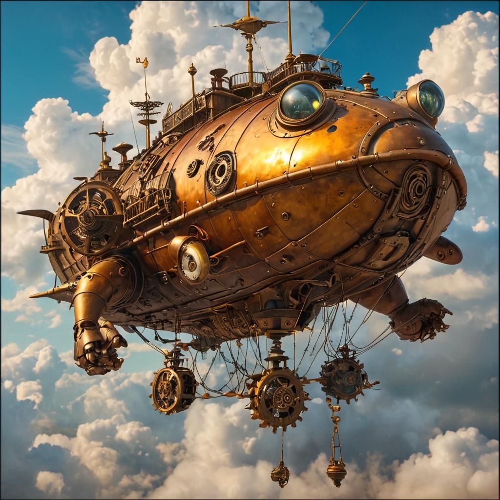 Steampunk airship