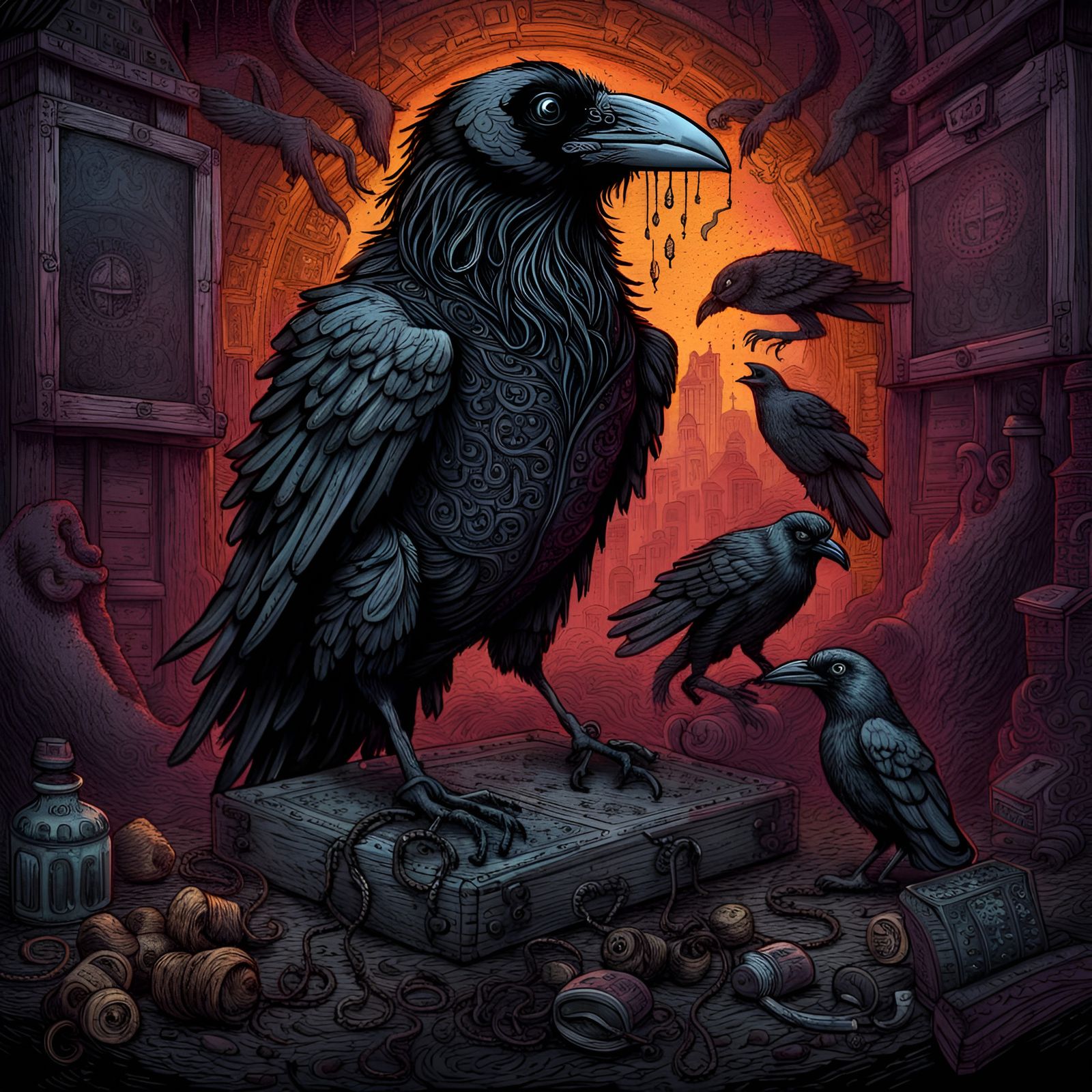 the raven - AI Generated Artwork - NightCafe Creator