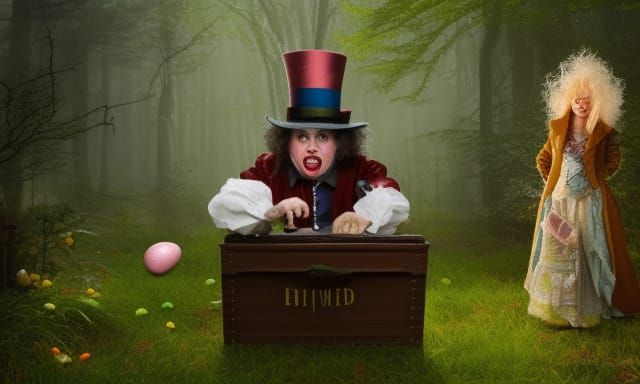 The Mad Hatter On Easter Egg Hunt