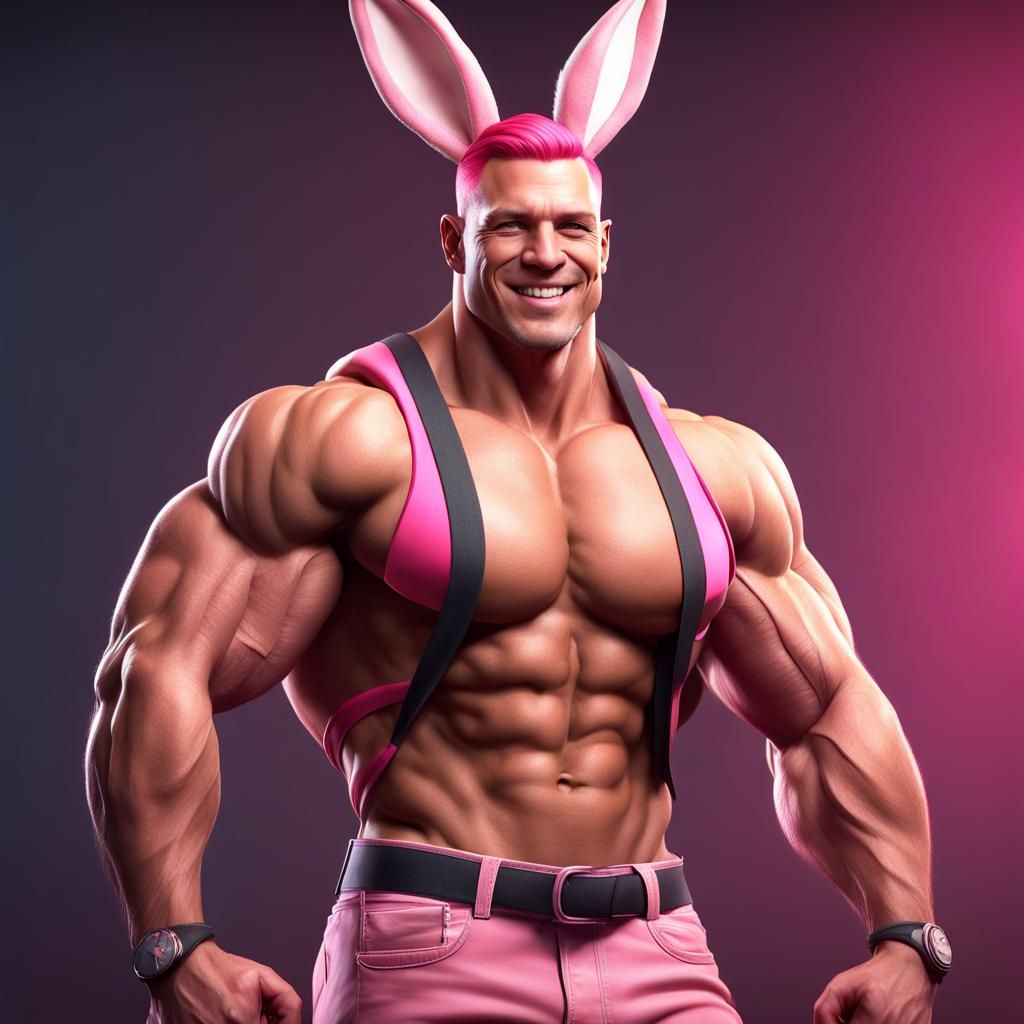 A muscular  bunny