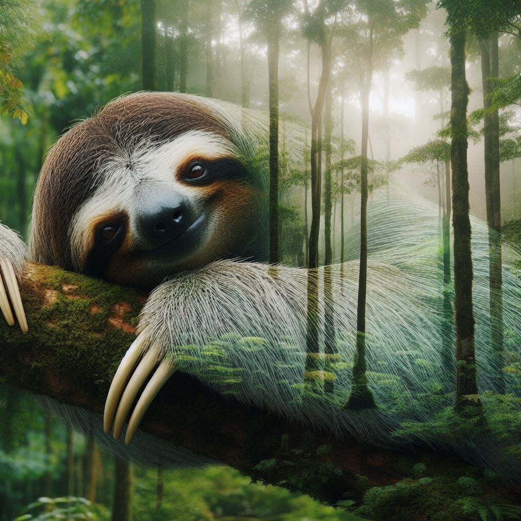 Sloth Double Exposure