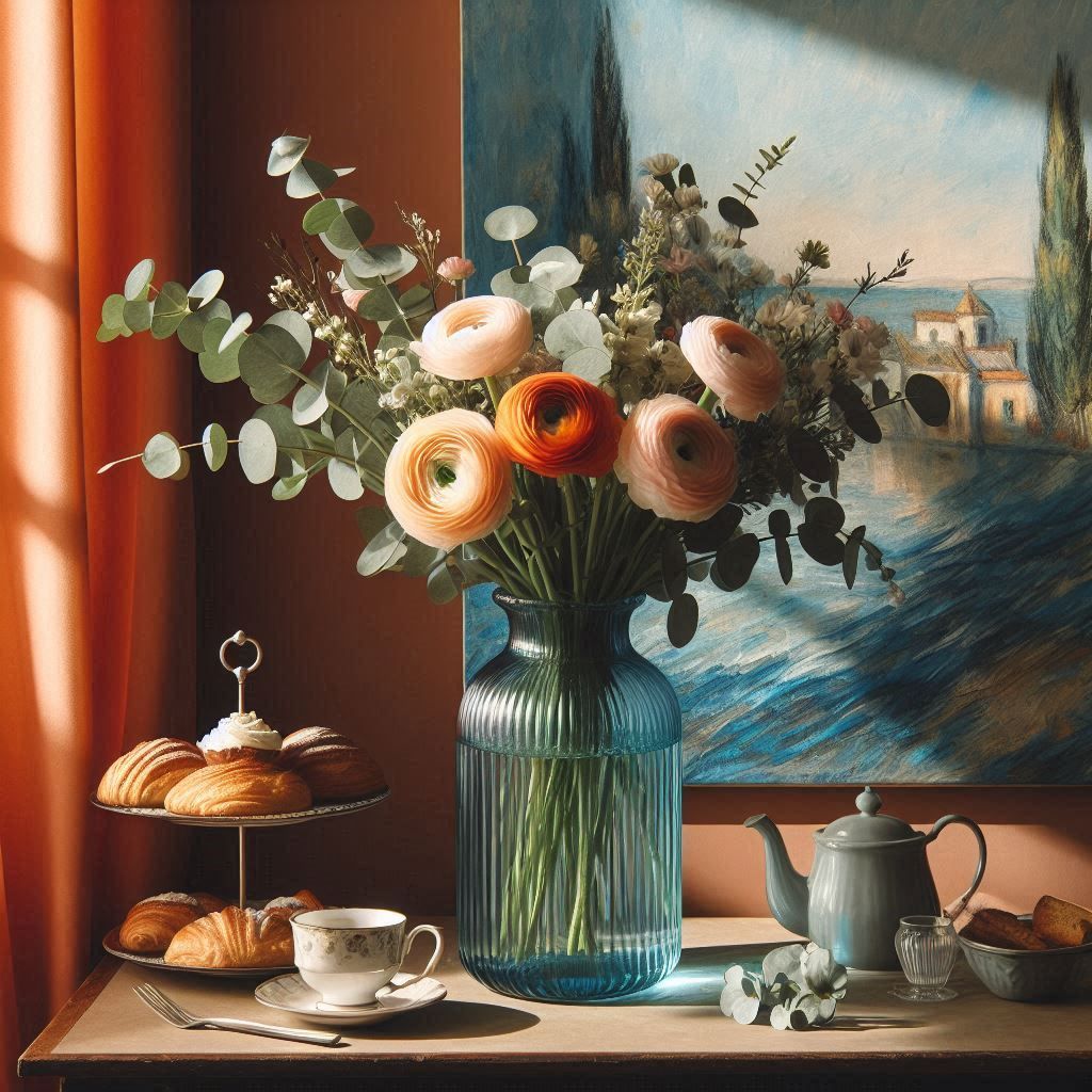 Flowers, Cézanne and Tea