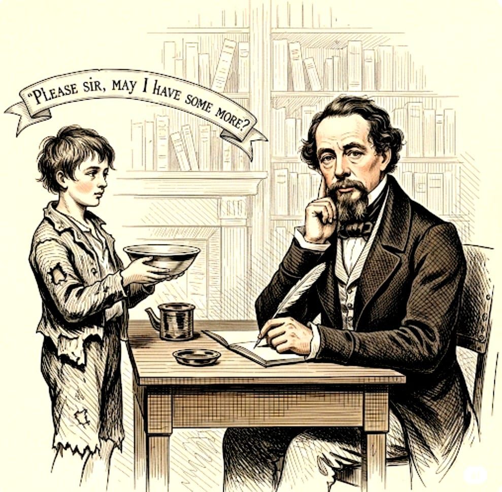 "Please, sir, I want some more" @6