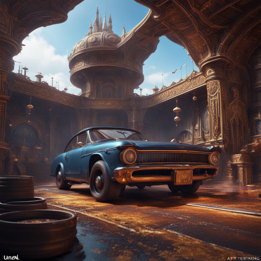 lambigeni for wheel driving with a huge stage on the roof