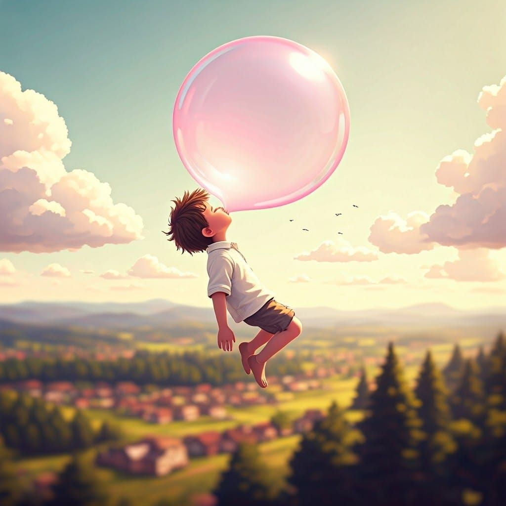 A boy and his bubble gum  by @Corky2000