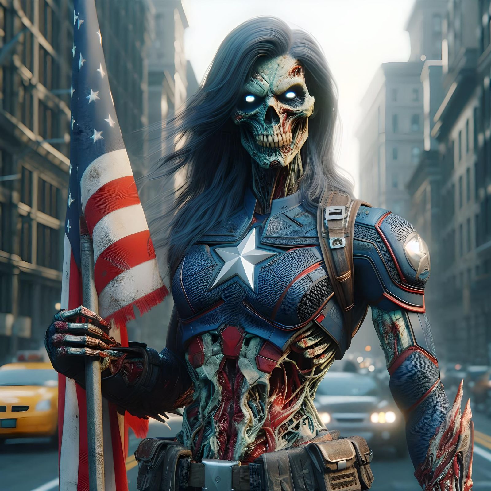 Captain America Zombie
