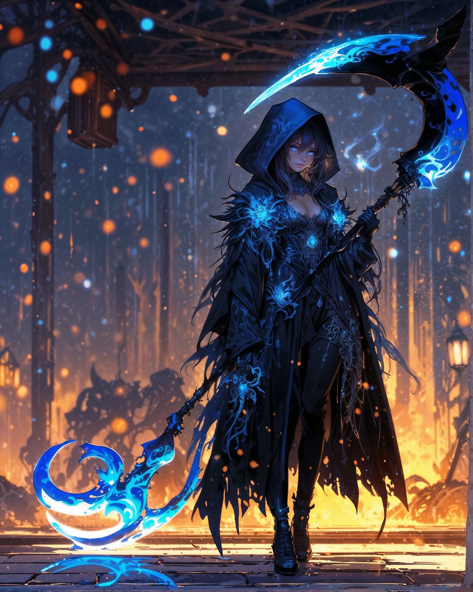 Dual Wielding Scythe Witch