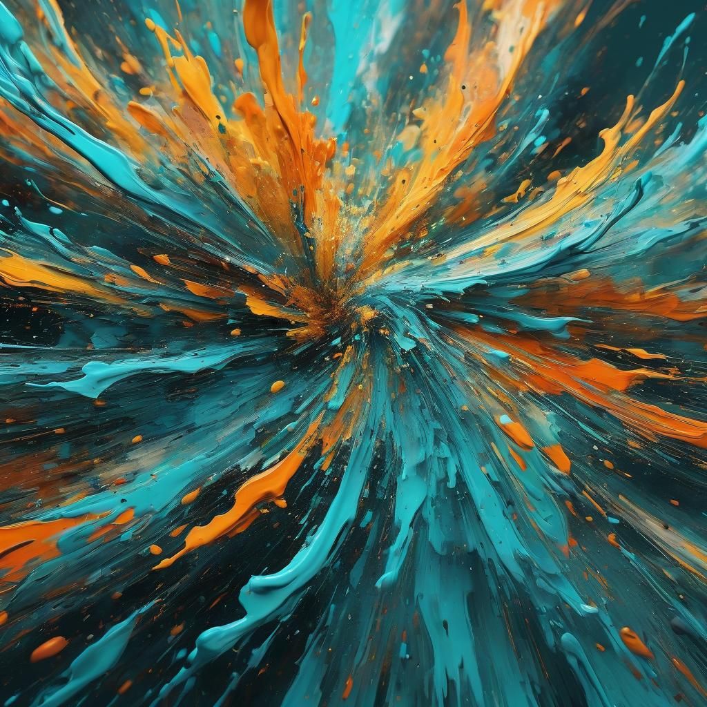 Abstract Expressionism: Swirling Vortex of Color