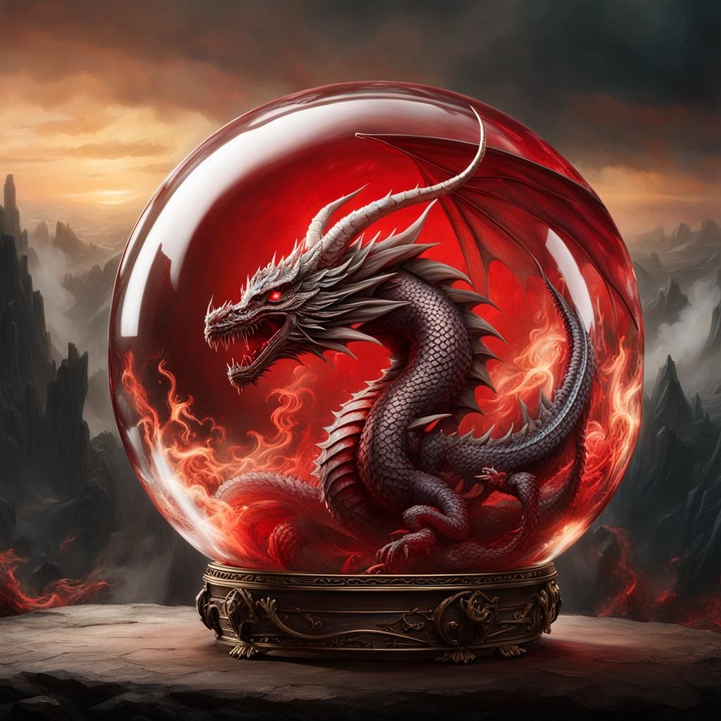 Glass Orb With Dragon Ai Generated Artwork Nightcafe Creator 2539