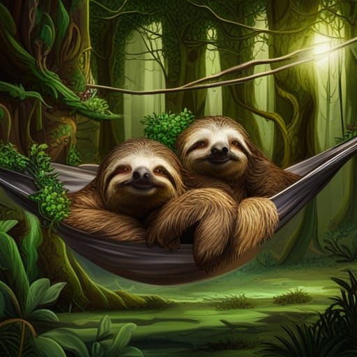 Hanging around in a hammock Epic cinematic brilliant stunning intricate meticulously detailed dramatic ...  by @Darra Nimbus