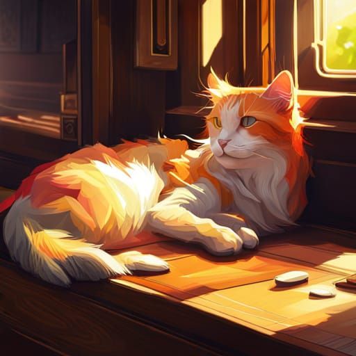 A Lazy Sunday  by @KawaiiKat