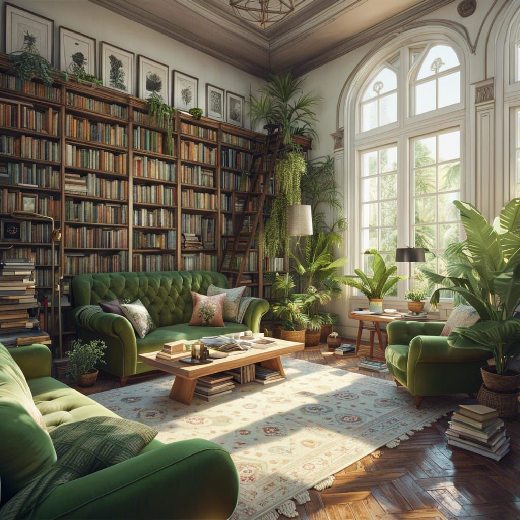 My Dream Home Library  by @Danio