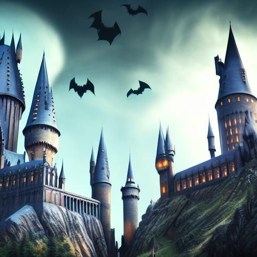 Hogwarts on Halloween night