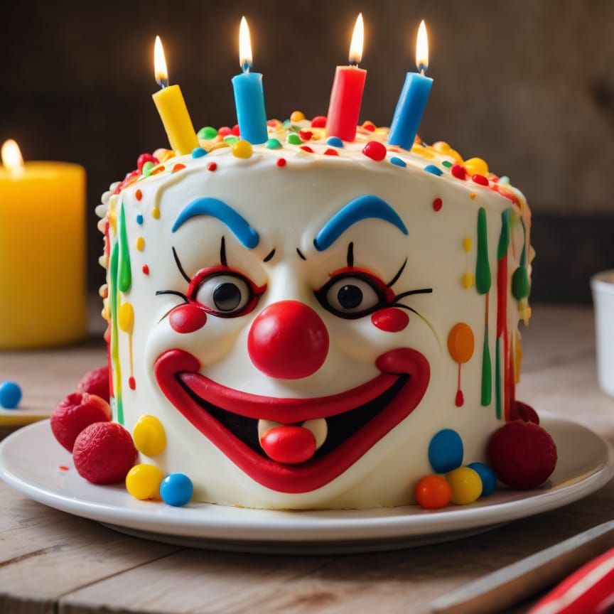 Clown Birthday Cake