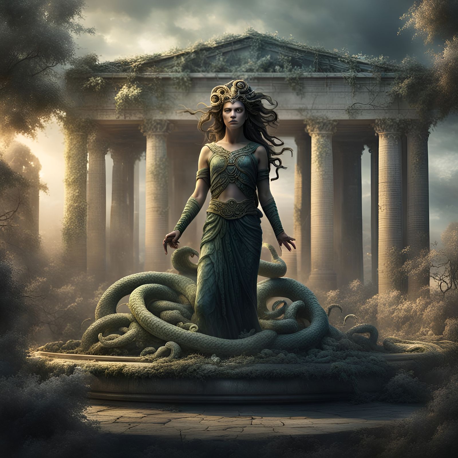 Statue of Medusa - AI Generated Artwork - NightCafe Creator