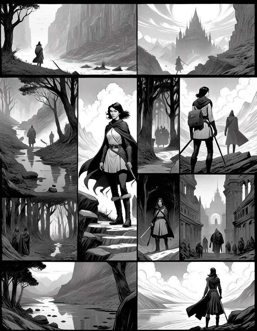 BW BluePencil Graphic Novel Pages II