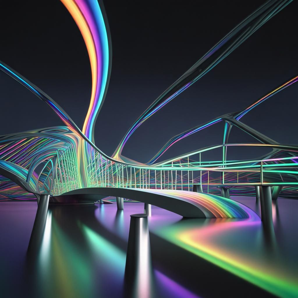 Hyperrealistic Rainbow Bridge in Geometric Topology