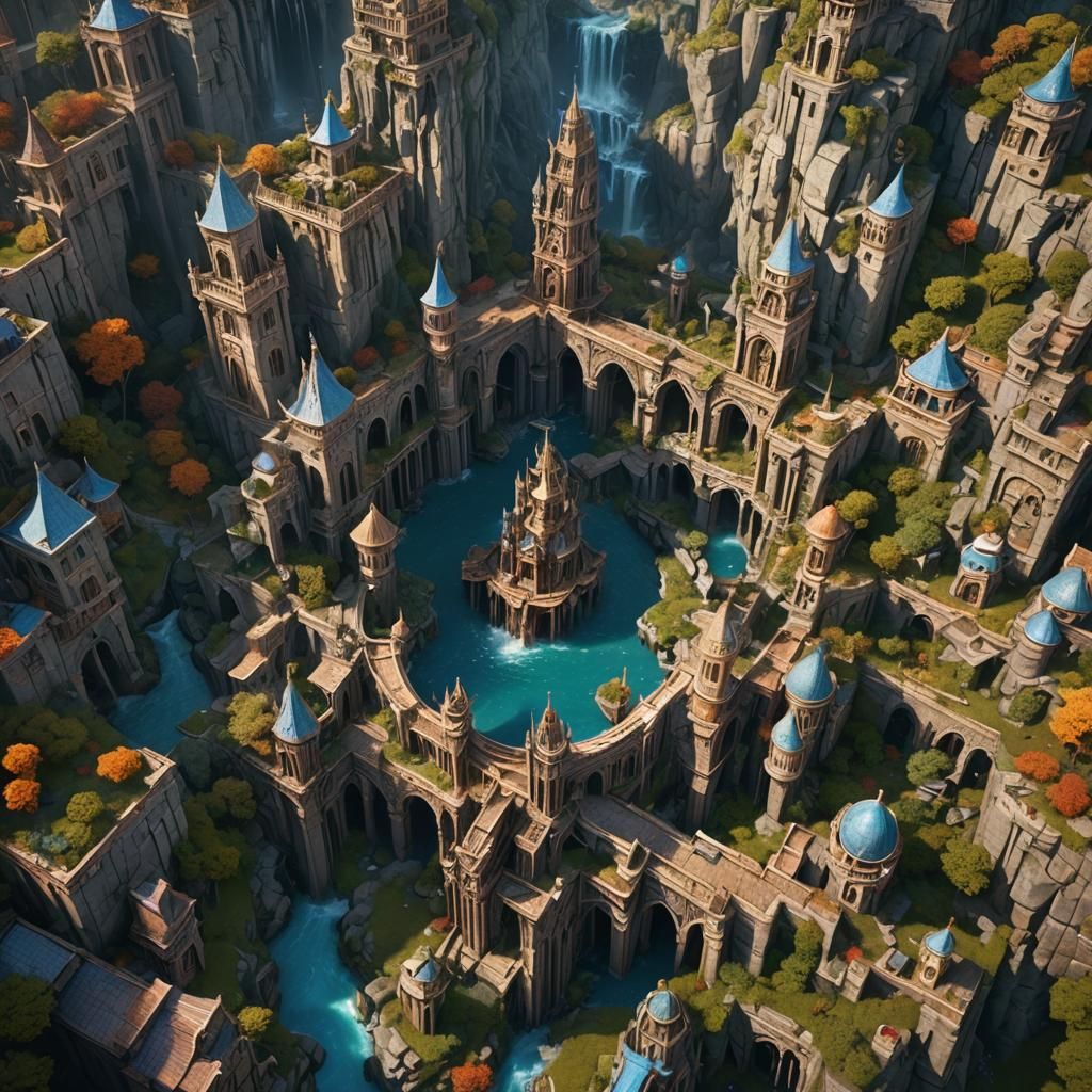 Fantastical Red Horse Concept Art in Deep Color