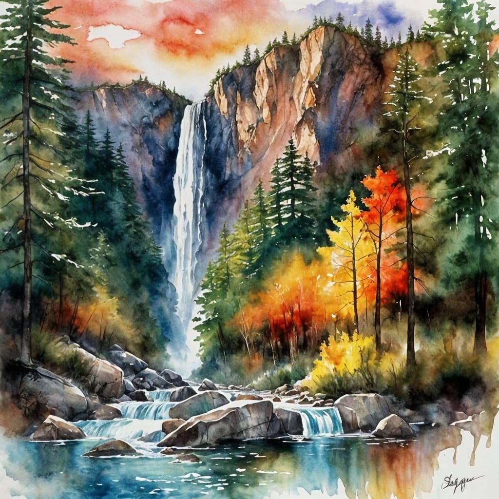 Majestic Waterfall  by @Finz