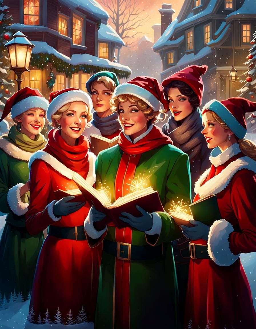 Carol singers ..... coincidentally all called Carol 😃