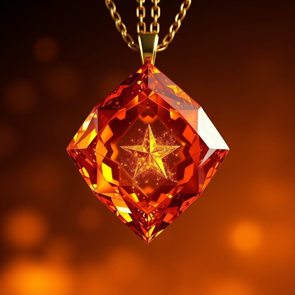 Star diamond necklace  by @CrystalAnimal