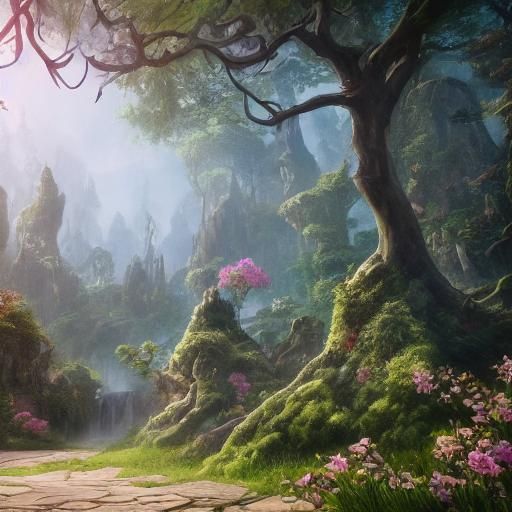 Magical Monkey in Enchanted Forest Concept Art