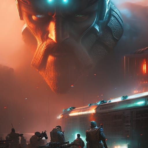 futuristic, city scape ZBrush Unity 3D 3D shading synesthesi...
