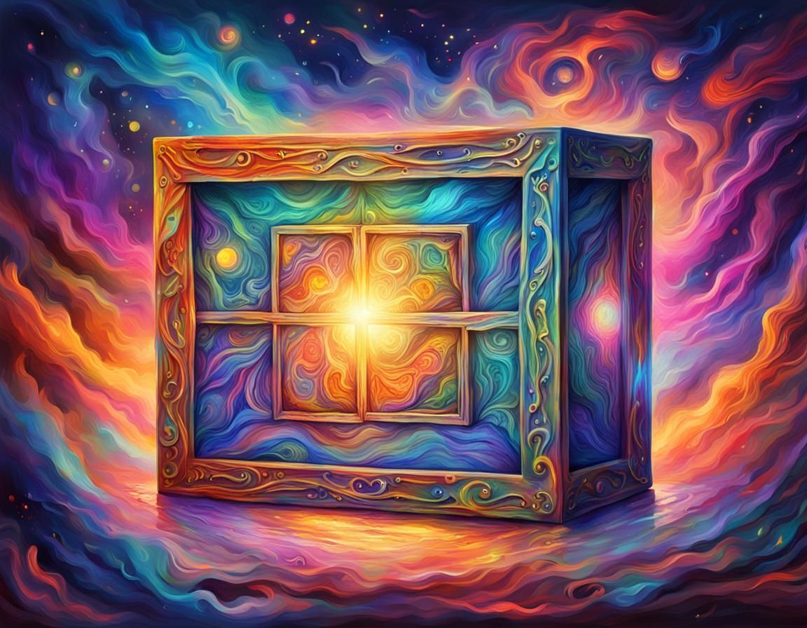 Dynamic view of a holographic magical mystery box,