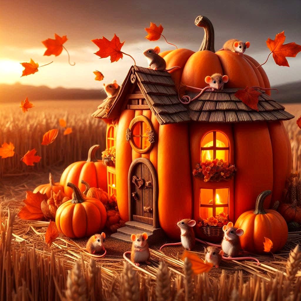 pumpkin mouse-house