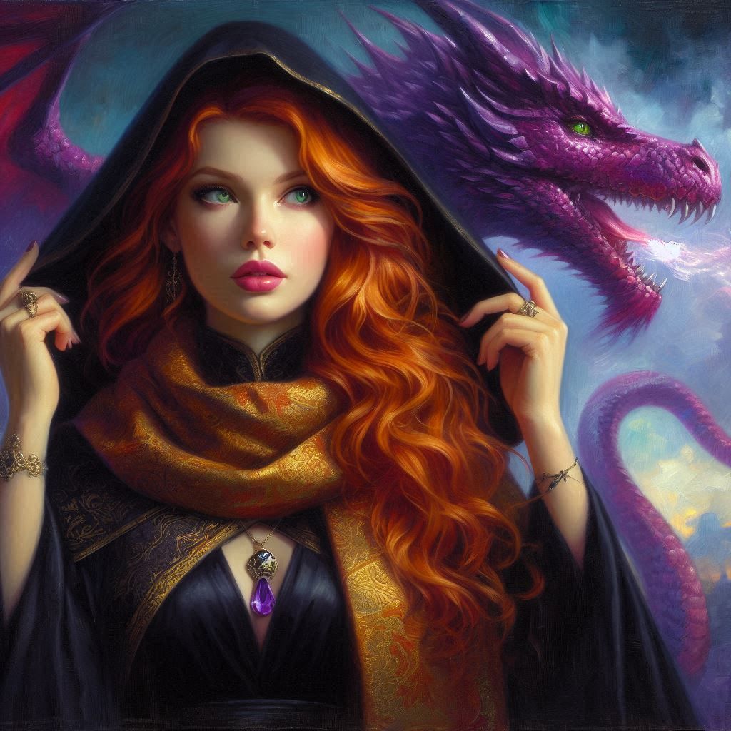 Leah Vatris and her dragon Jewels Version II