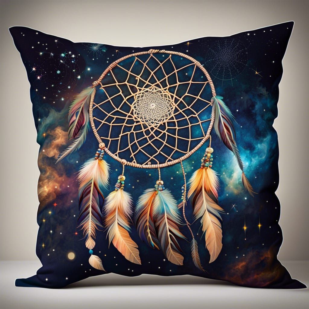 Dream Catcher pillow print AI Generated Artwork NightCafe Creator
