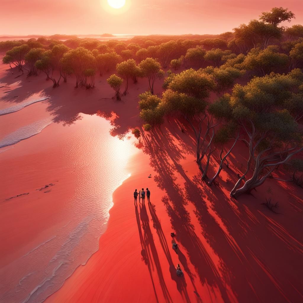red sand beach in Broome Australia