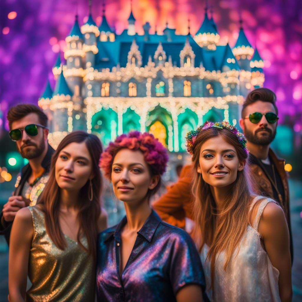 Psychedelic fantasy castle