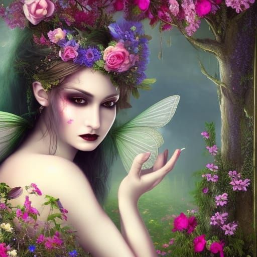 The Bored Fairie - AI Generated Artwork - NightCafe Creator