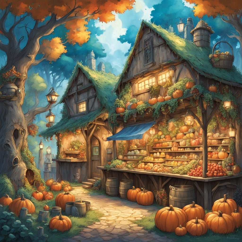 Autumn Farmstand!    by @ArtMew94