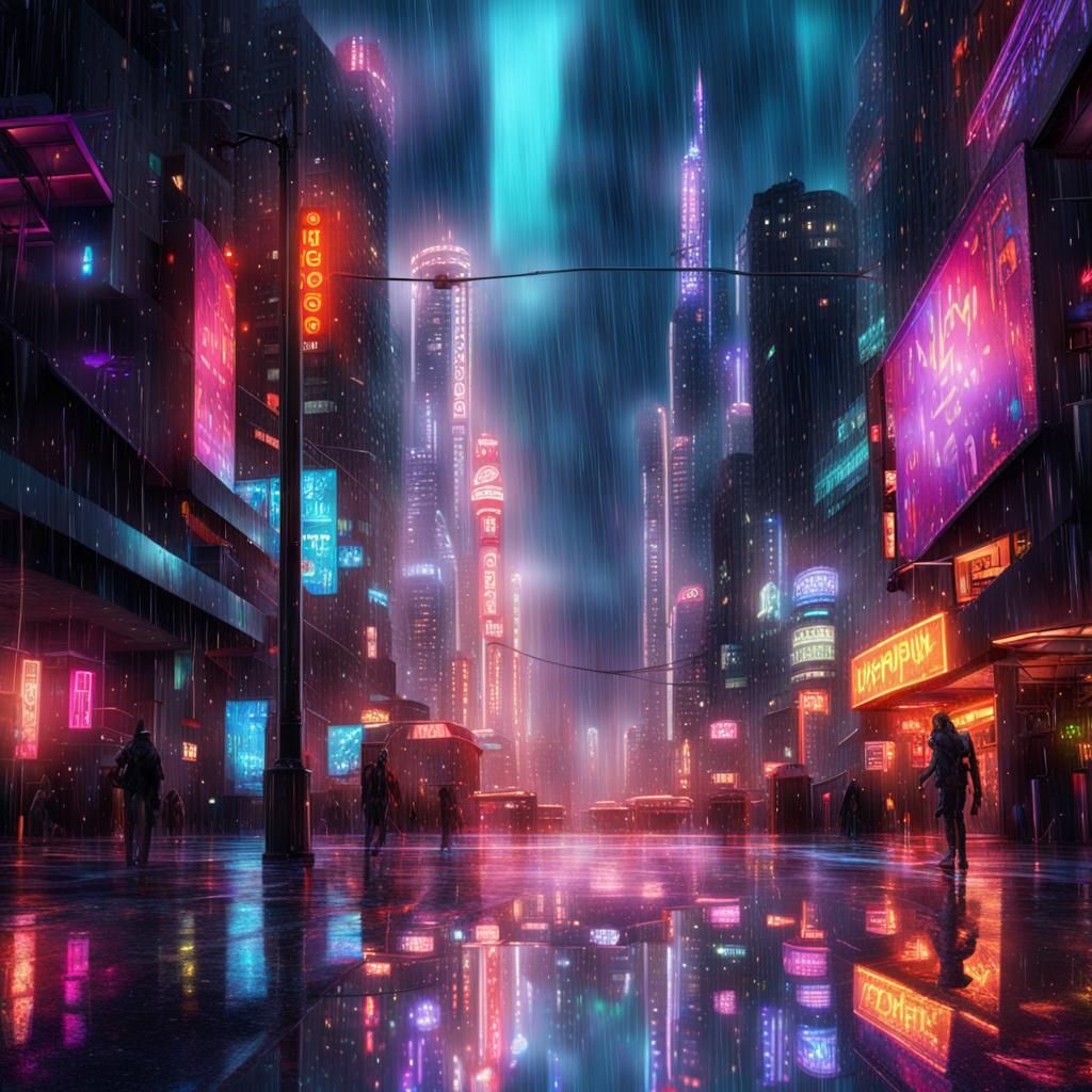 Neon future - AI Generated Artwork - NightCafe Creator