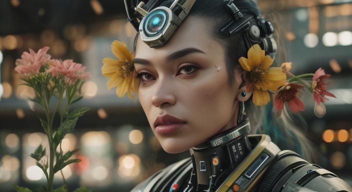 Adorned with Biopunk Cyborg Flowers


, 



Professional pho...