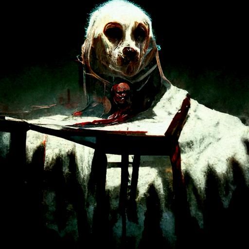 Lab with a dead body strapped to a table