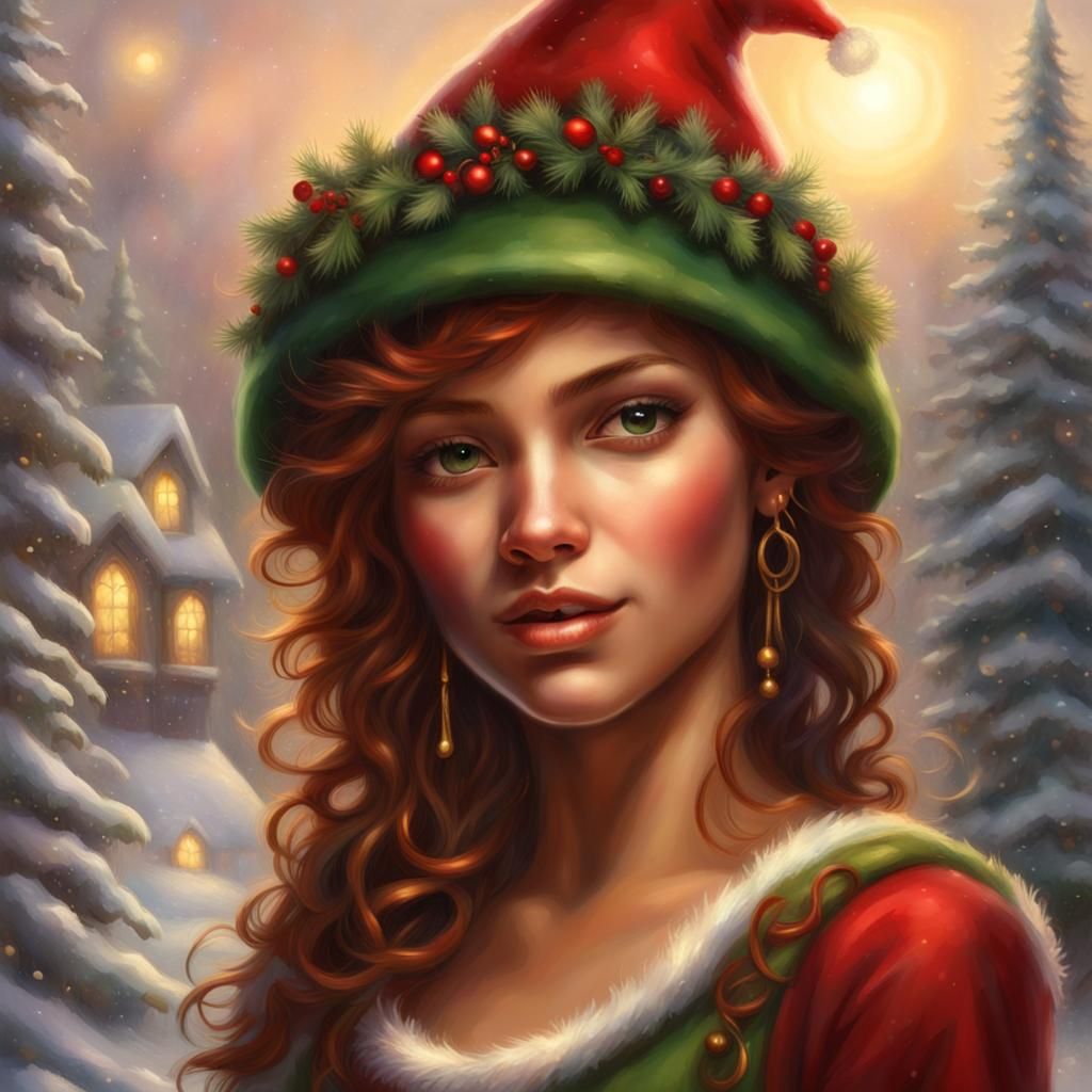 Christmas Elf, Eve - AI Generated Artwork - NightCafe Creator