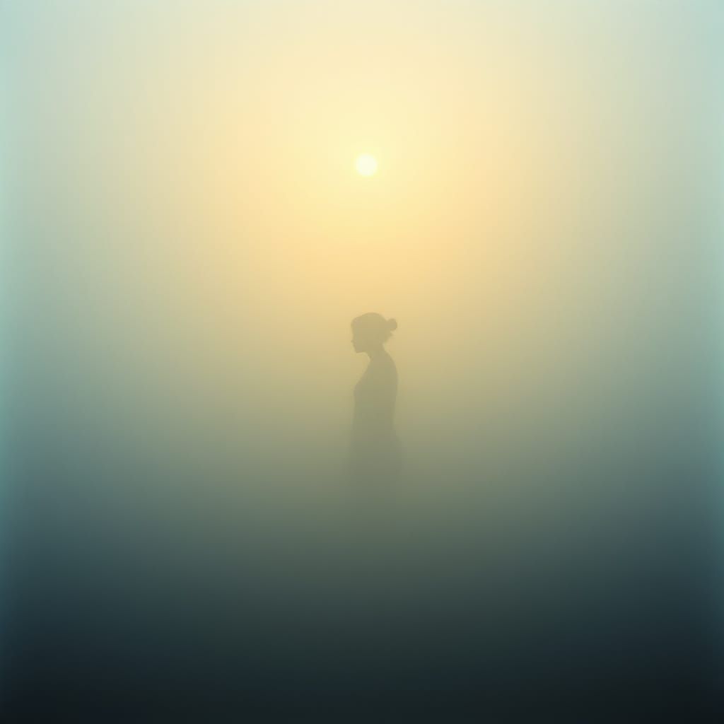 Mysterious Figure in Ethereal Mist