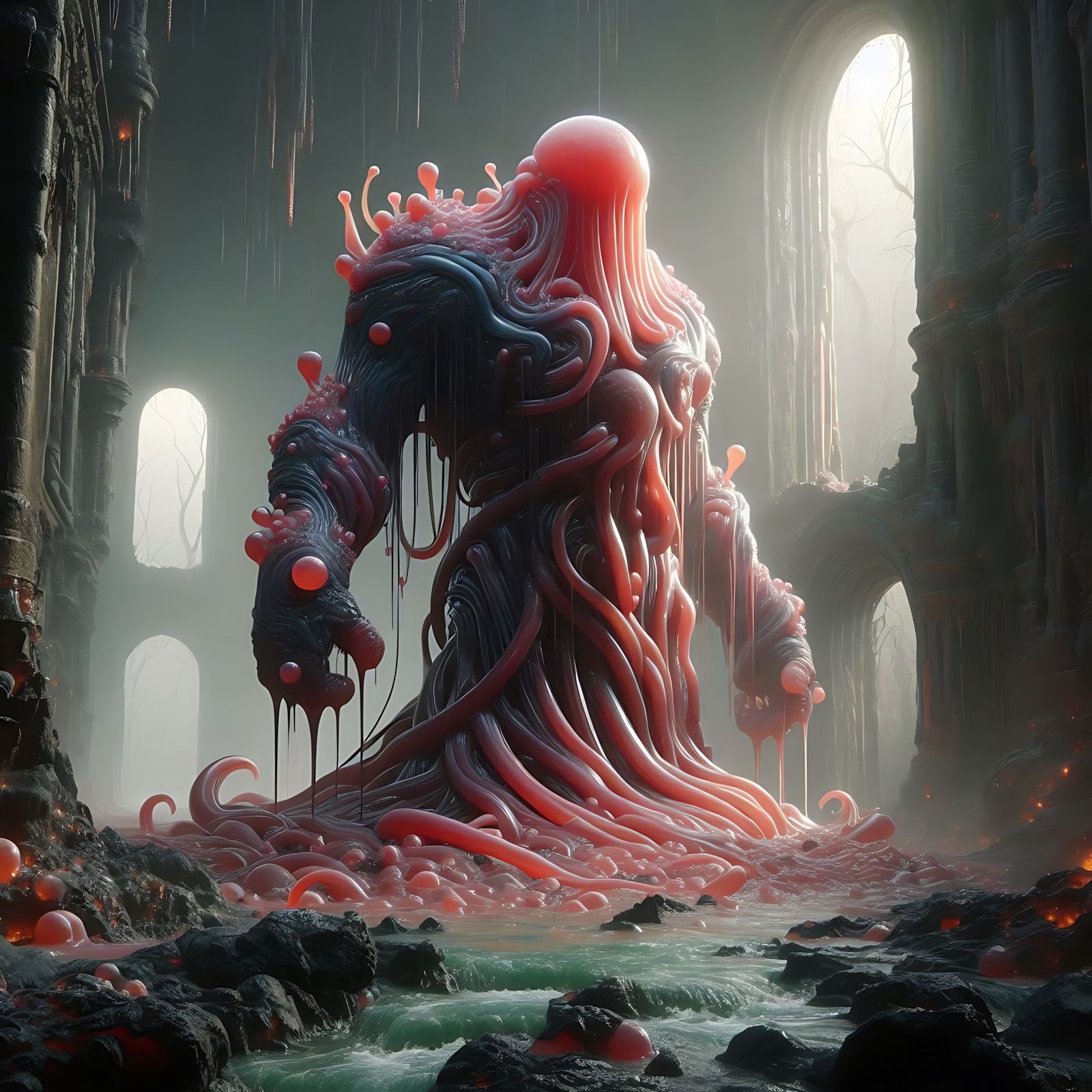 A ominous jelly blob tentacle demon (Uploaded)