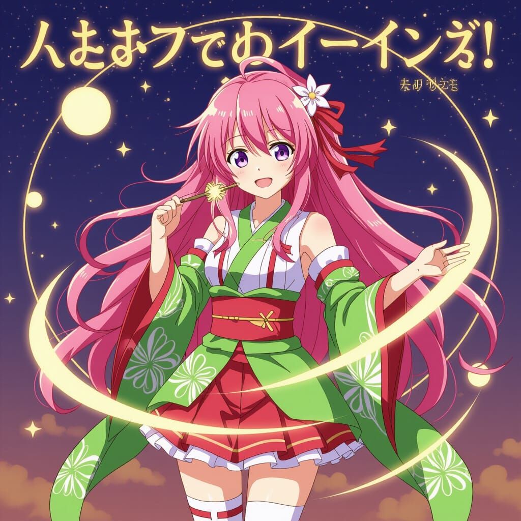 Anime Art Style Nature Elements in Motion